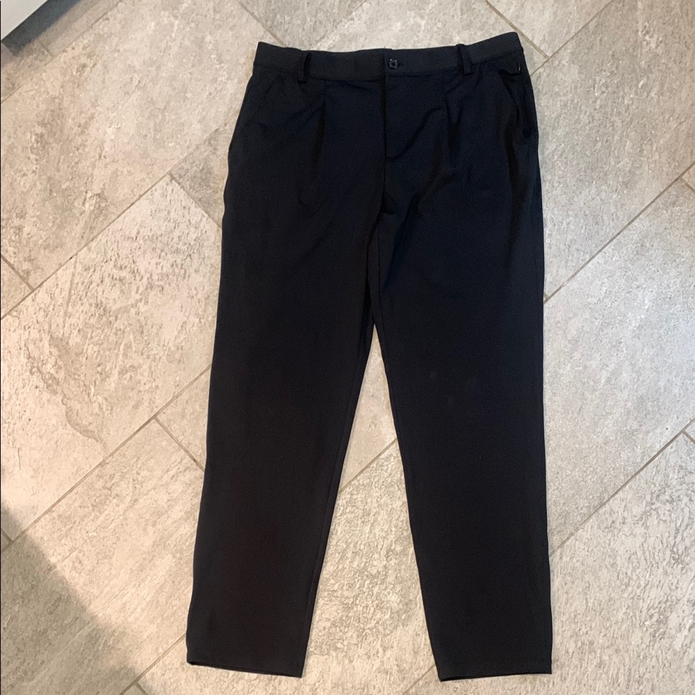 Men's Black Dress Pants Baleaf Stretchy zip pockets size L
